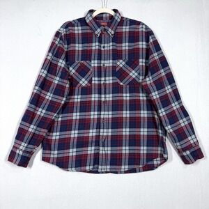 Vintage Big Mac JC Penney Flannel Shirt Mens Large 100%‎ Cotton Plaid Button Up